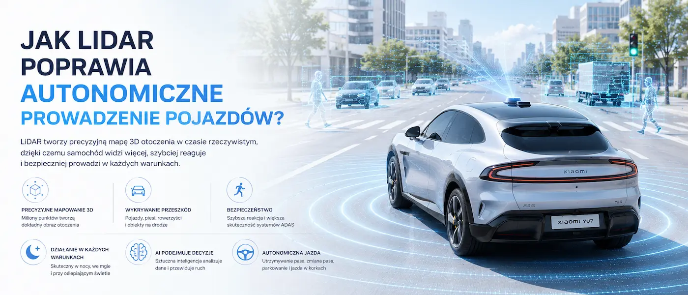 LIDAR i AI jak poprawia prowadzenie i bezpieczeństwo prowadzenia samochodu